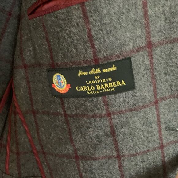 Peter Millar Gray Plaid Striped Sports Jacket - Picture 4 of 5